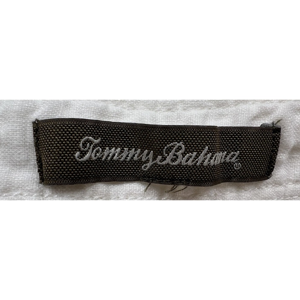 Tommy Bahama Womens 100% Linen Pants White Drawstring/Zip Size 31/31.5 Beachy - Picture 6 of 13